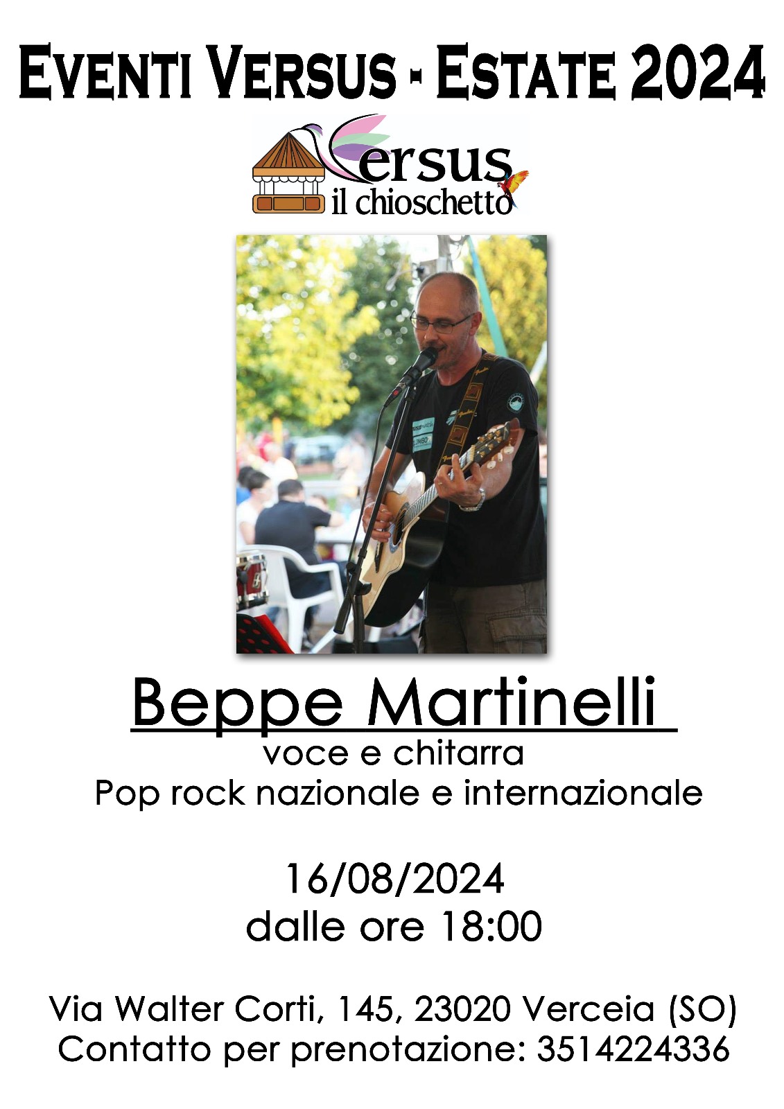 Voce e chitarra Beppe Martinelli